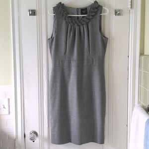 J. Crew Factory gray wool blend pencil dress